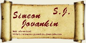 Simeon Jovankin vizit kartica